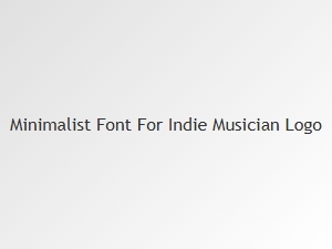 Minimalist Font for Indie Musician Logos